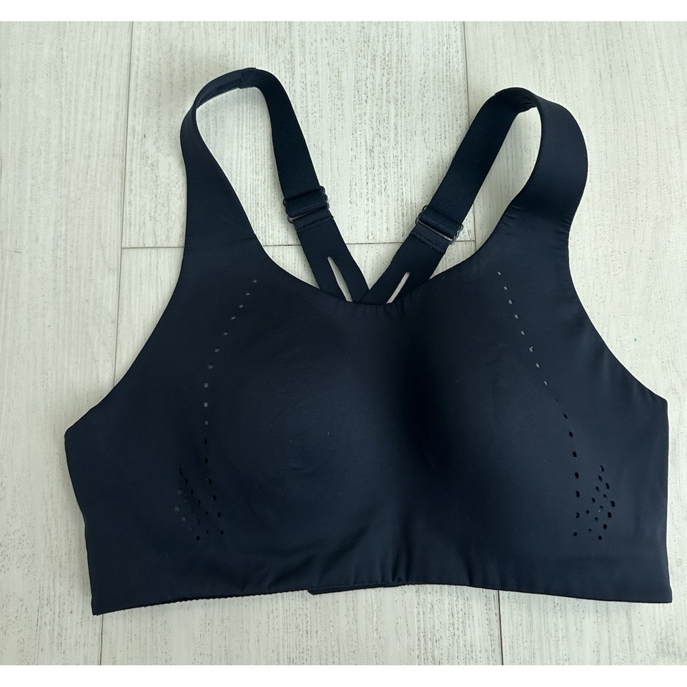 Lululemon Air Support Bra High Support Cross Back Sz 34C Blue